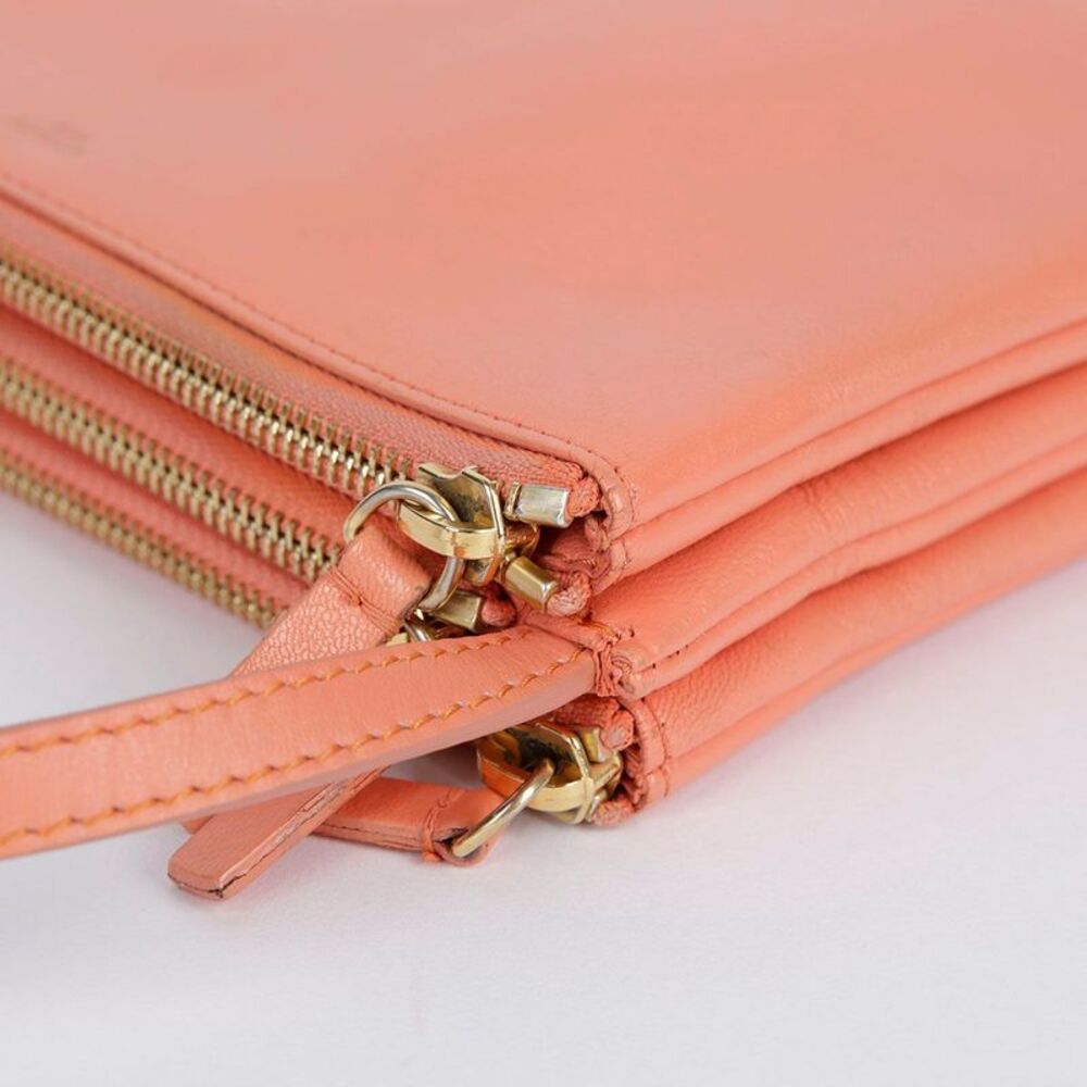 Medium Pink Leather Trio Crossbody Bag - Picture 10 of 10